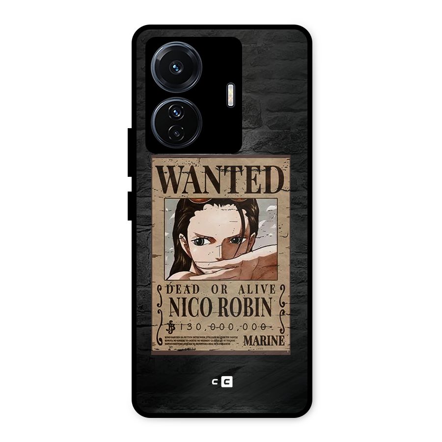 Nico Robin Wanted Metal Back Case for iQOO Z6