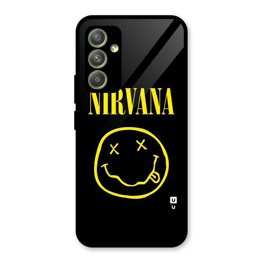 Nirvana Smiley Glass Back Case for Galaxy A54