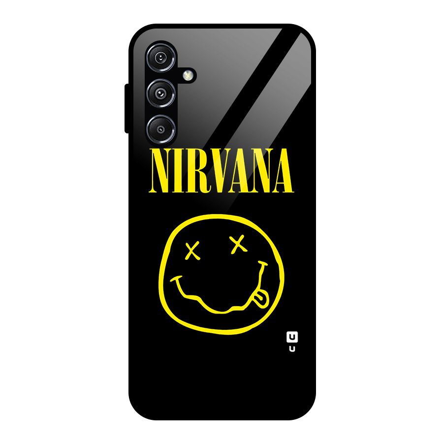 Nirvana Smiley Glass Back Case for Galaxy M34 5G