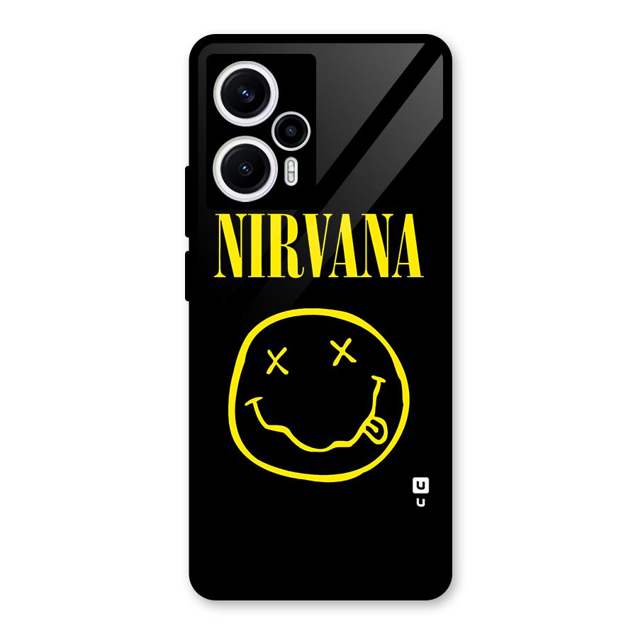 Nirvana Smiley Glass Back Case for Poco F5