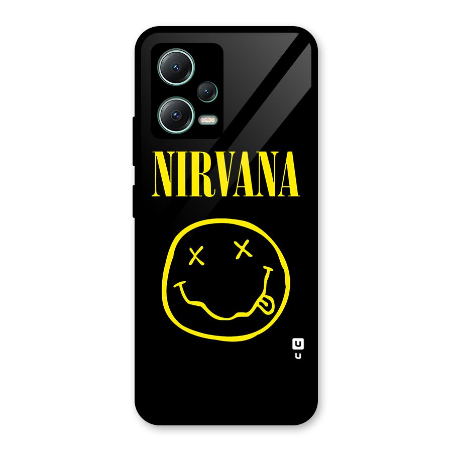 Nirvana Smiley Glass Back Case for Poco X5