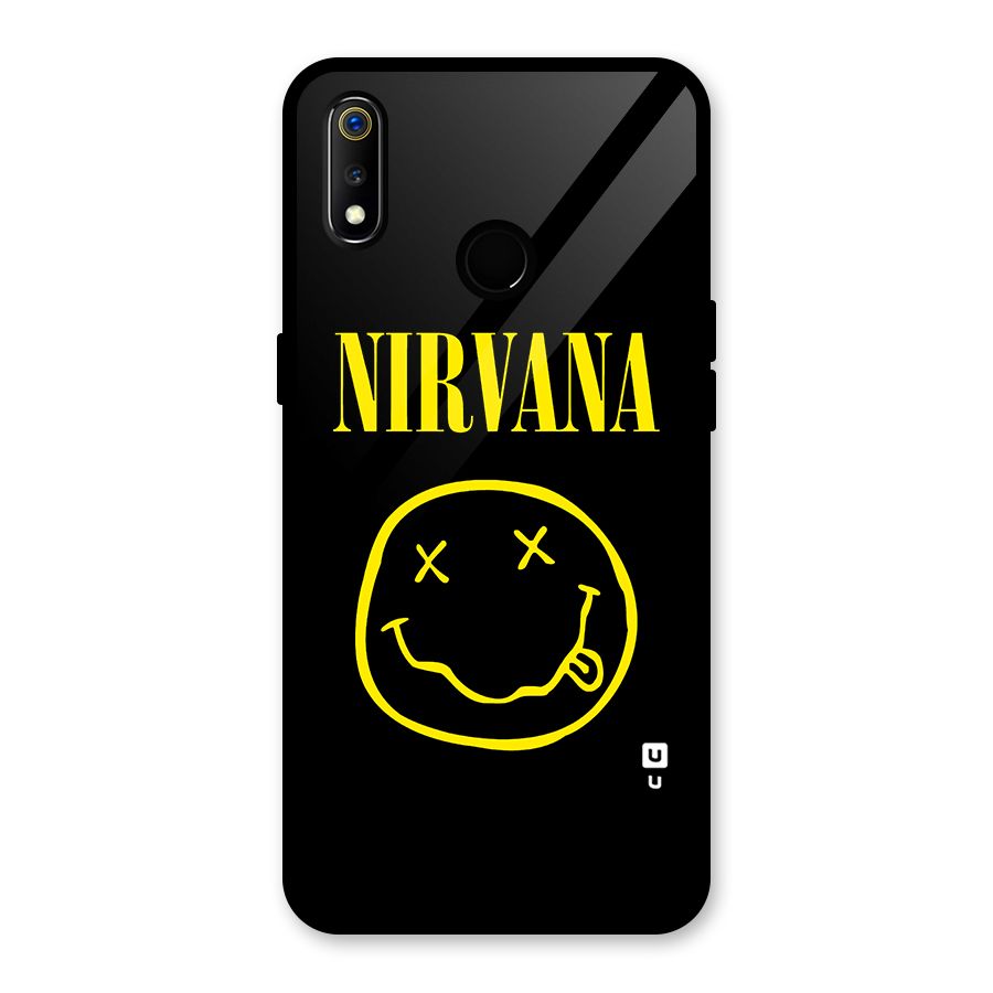 Nirvana Smiley Glass Back Case for Realme 3i