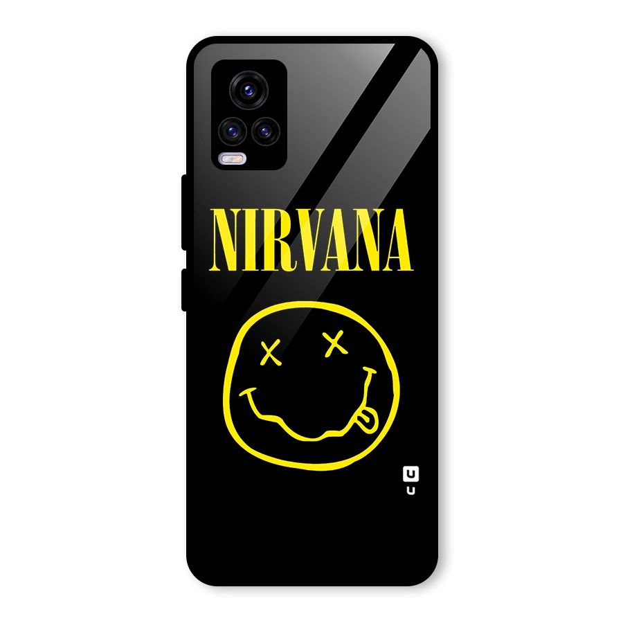Nirvana Smiley Glass Back Case for Vivo V20 2021