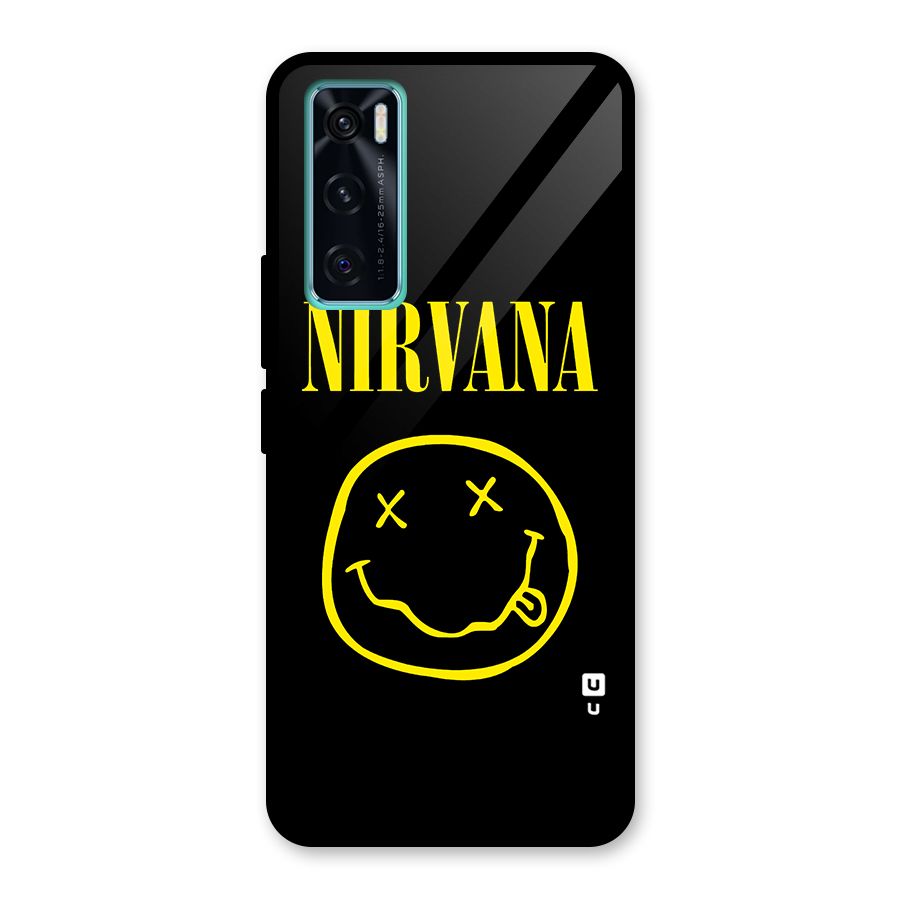 Nirvana Smiley Glass Back Case for Vivo V20 SE