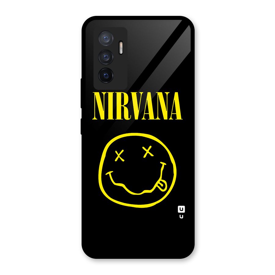 Nirvana Smiley Glass Back Case for Vivo V23e