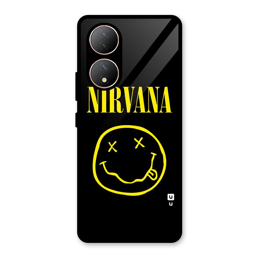 Nirvana Smiley Glass Back Case for Vivo Y100A