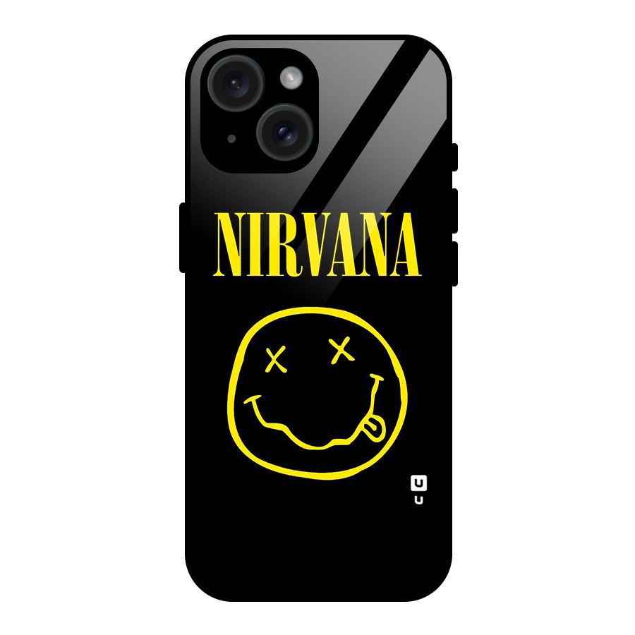 Nirvana Smiley Glass Back Case for iPhone 15