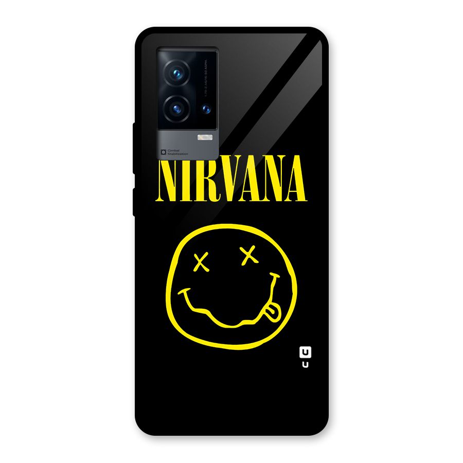 Nirvana Smiley Glass Back Case for iQOO 9 5G