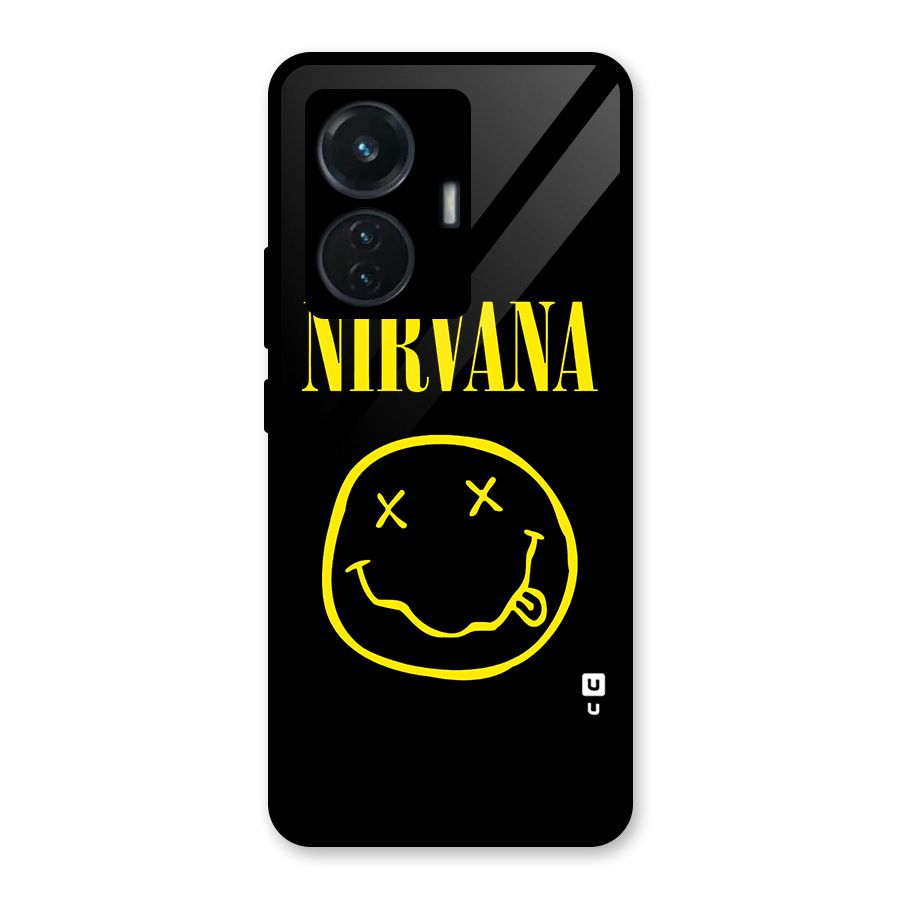 Nirvana Smiley Glass Back Case for iQOO Z6 44W