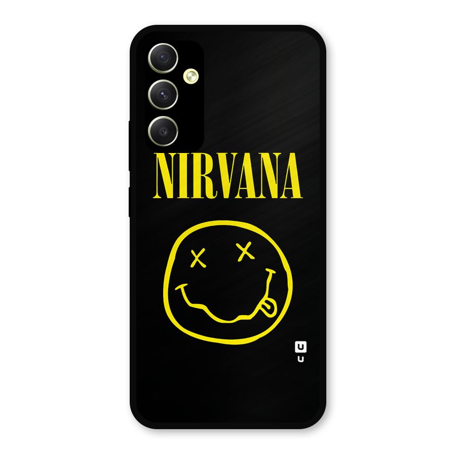 Nirvana Smiley Metal Back Case for Galaxy A34