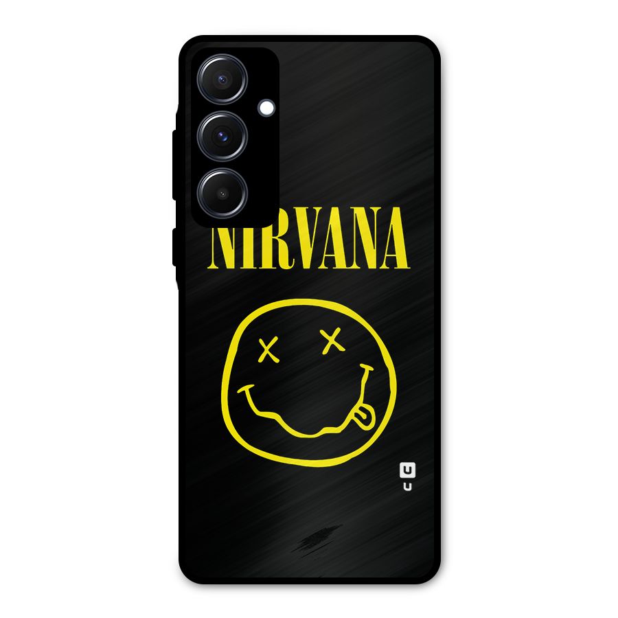 Nirvana Smiley Metal Back Case for Galaxy A55