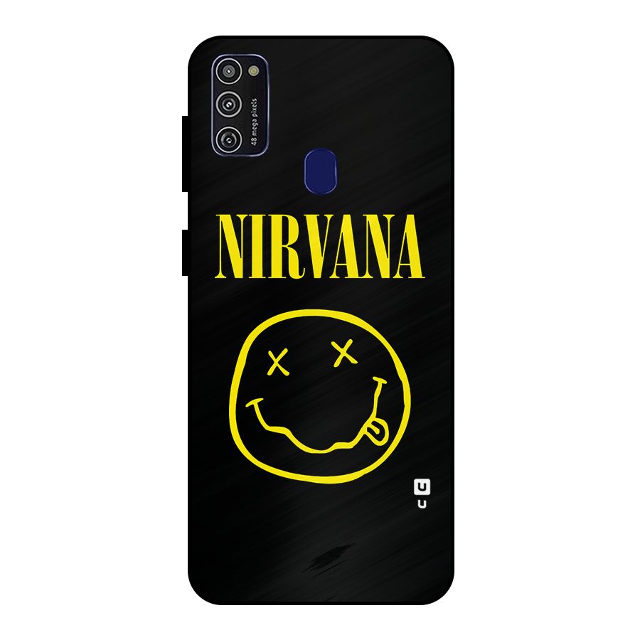 Nirvana Smiley Metal Back Case for Galaxy M21