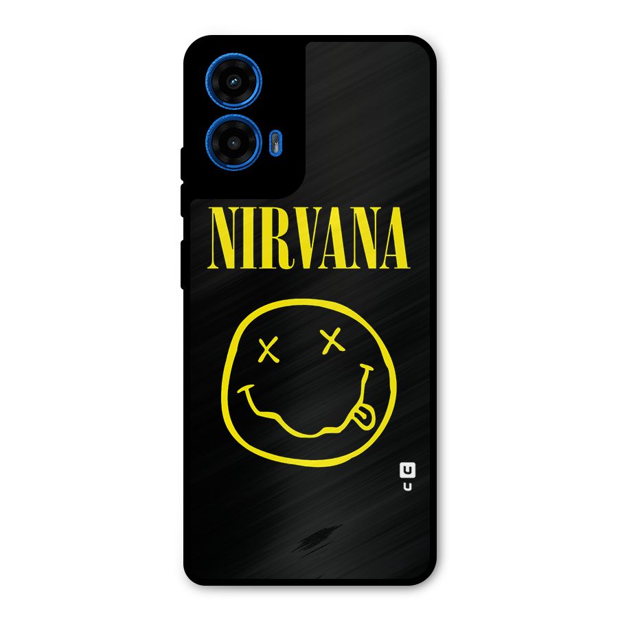 Nirvana Smiley Metal Back Case for Moto G45