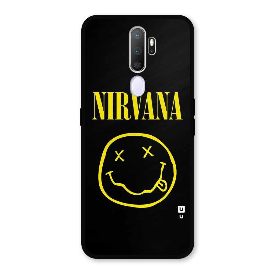Nirvana Smiley Metal Back Case for Oppo A5 (2020)