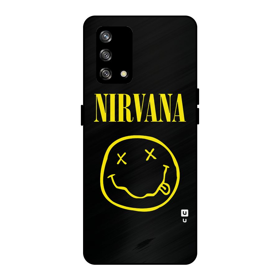 Nirvana Smiley Metal Back Case for Oppo F19