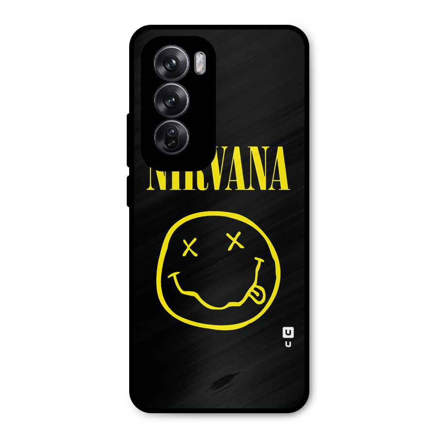 Nirvana Smiley Metal Back Case for Oppo Reno12 Pro