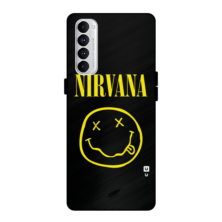 Nirvana Smiley Metal Back Case for Oppo Reno4 Pro