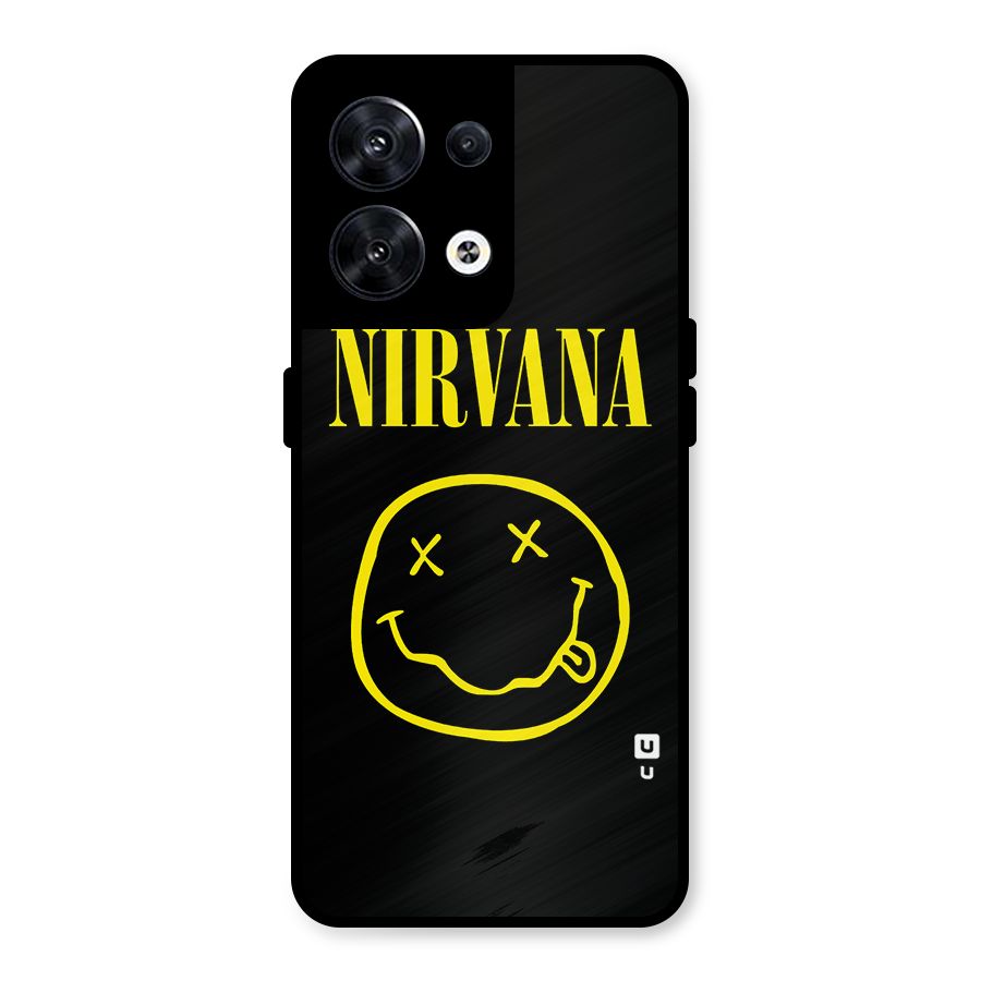 Nirvana Smiley Metal Back Case for Oppo Reno8 5G