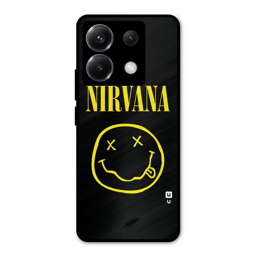 Nirvana Smiley Metal Back Case for Poco X6