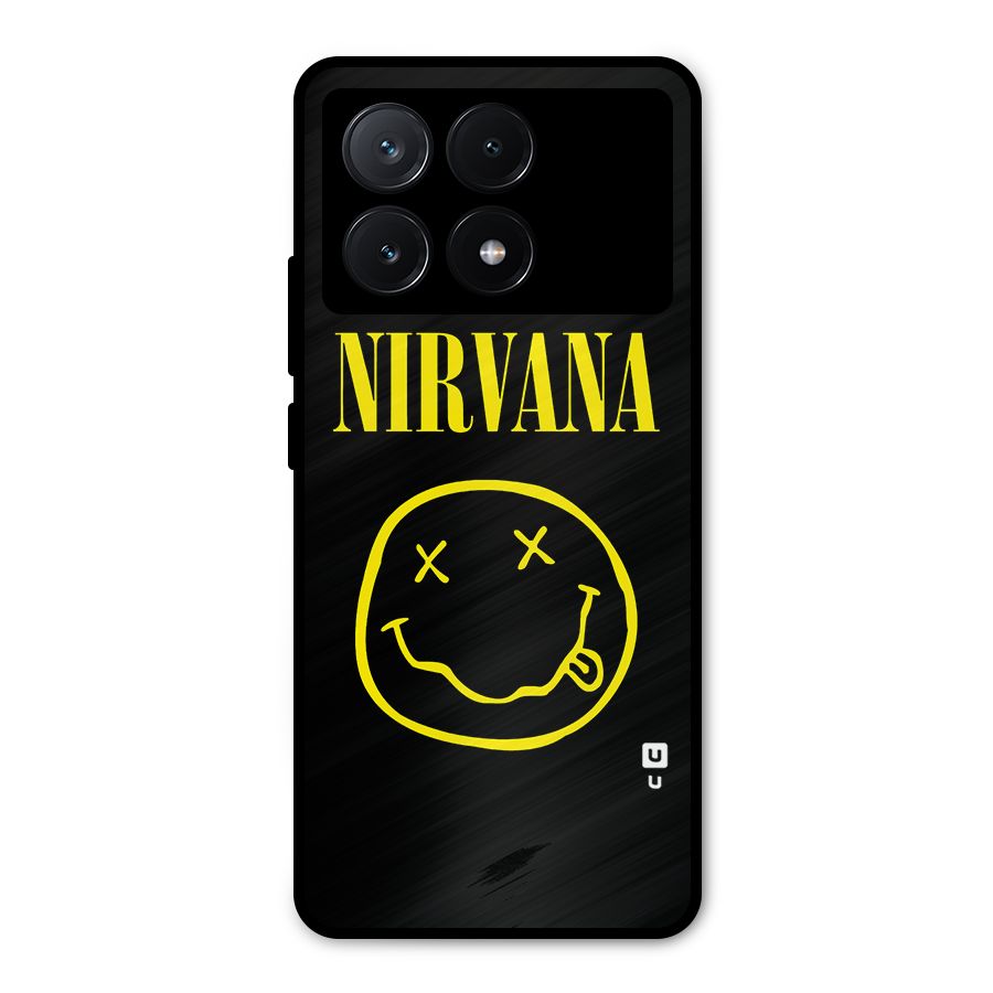 Nirvana Smiley Metal Back Case for Poco X6 Pro