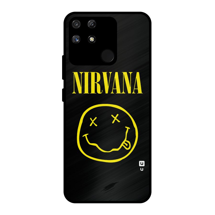 Nirvana Smiley Metal Back Case for Realme Narzo 50A