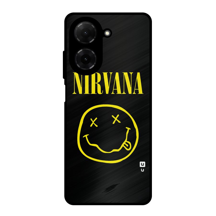 Nirvana Smiley Metal Back Case for Redmi A5 4G