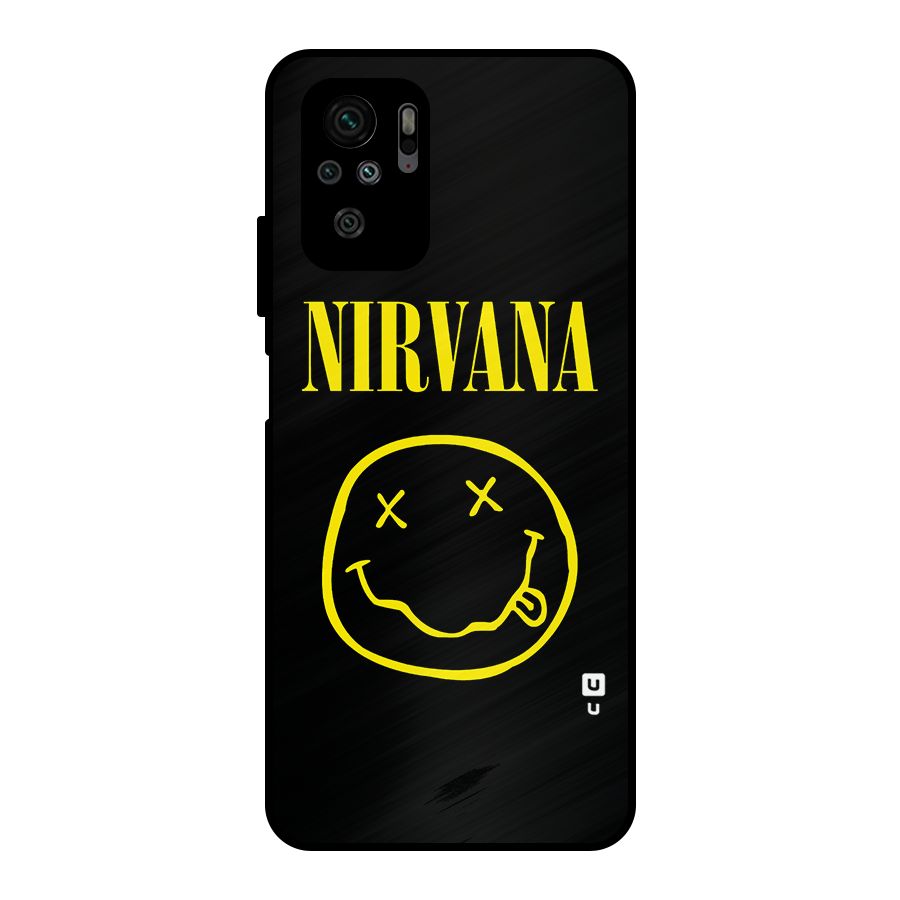 Nirvana Smiley Metal Back Case for Redmi Note 10S