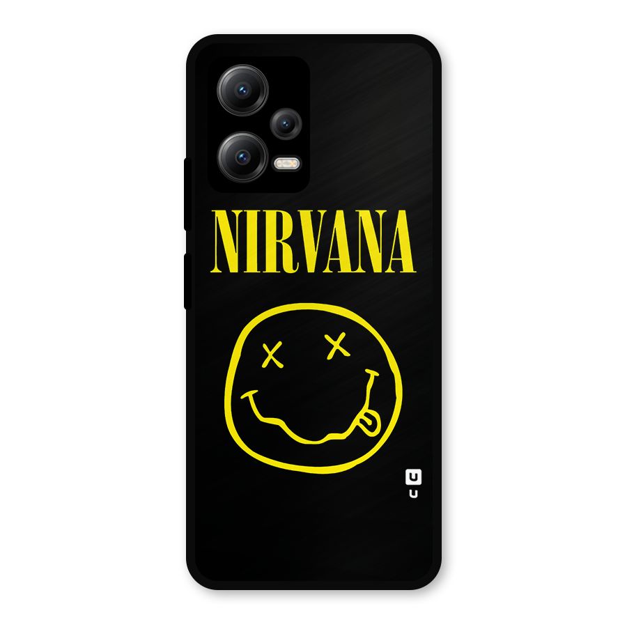 Nirvana Smiley Metal Back Case for Redmi Note 12 5G