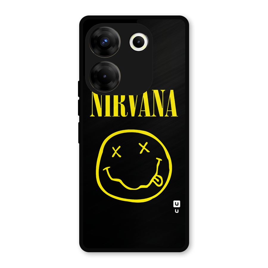 Nirvana Smiley Metal Back Case for Tecno Camon 20 Pro