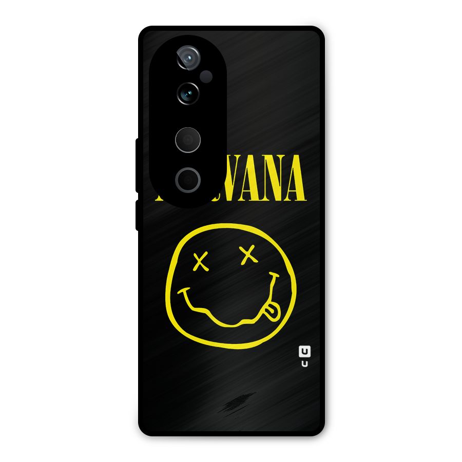 Nirvana Smiley Metal Back Case for Vivo T3 Ultra