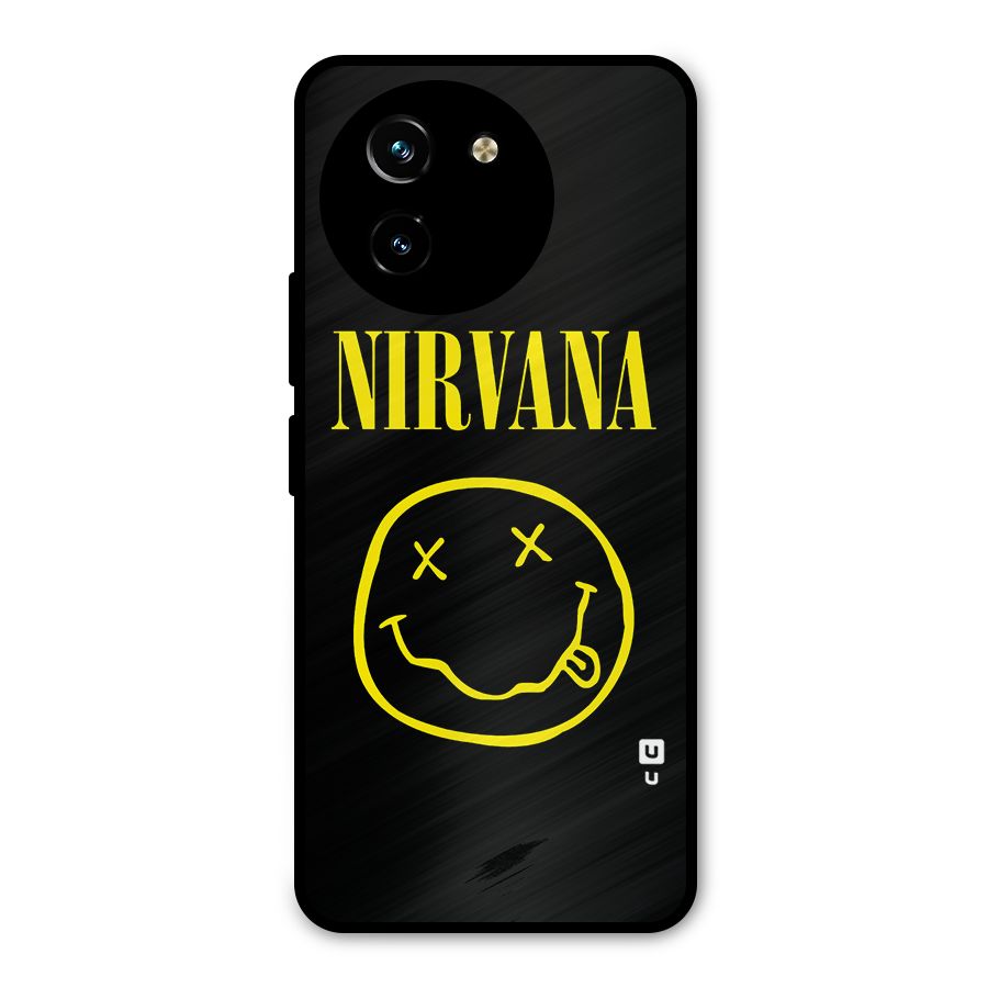 Nirvana Smiley Metal Back Case for Vivo T3x