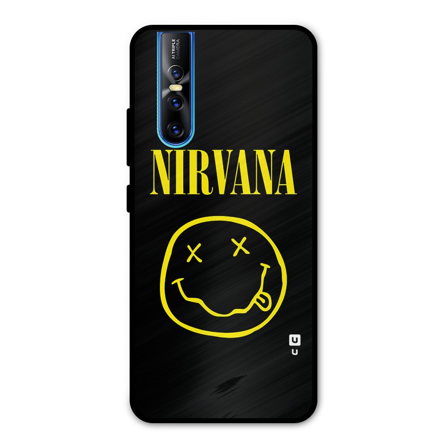 Nirvana Smiley Metal Back Case for Vivo V15 Pro