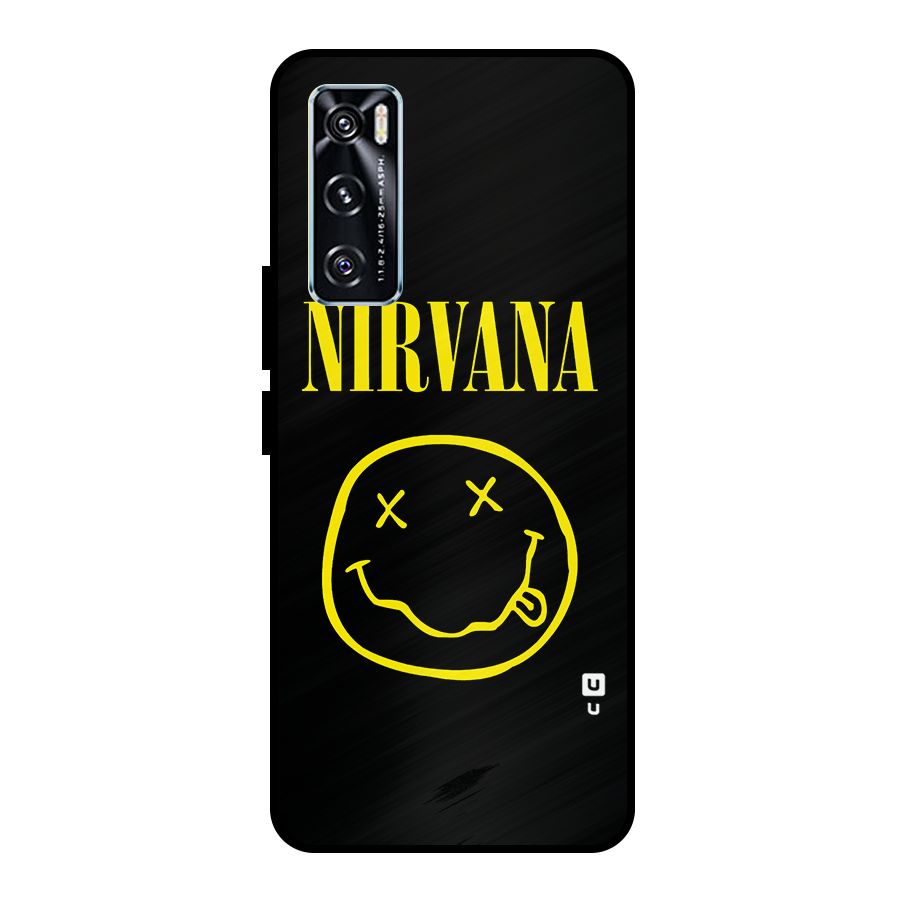 Nirvana Smiley Metal Back Case for Vivo V20 SE