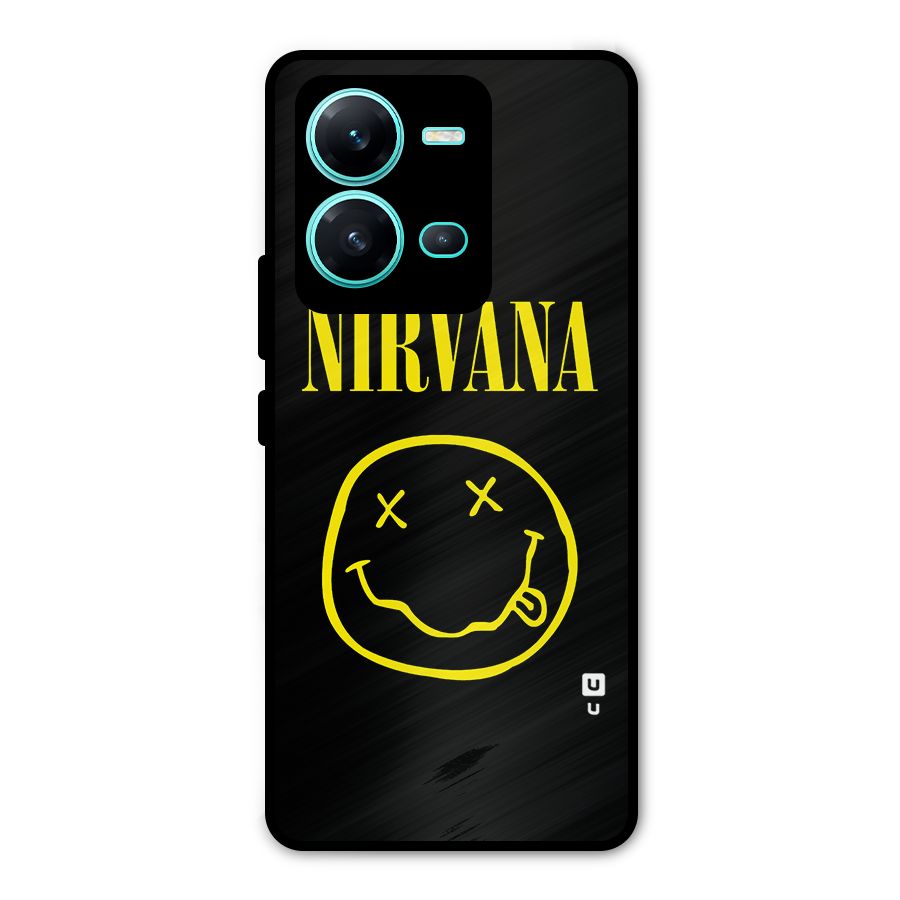Nirvana Smiley Metal Back Case for Vivo V25