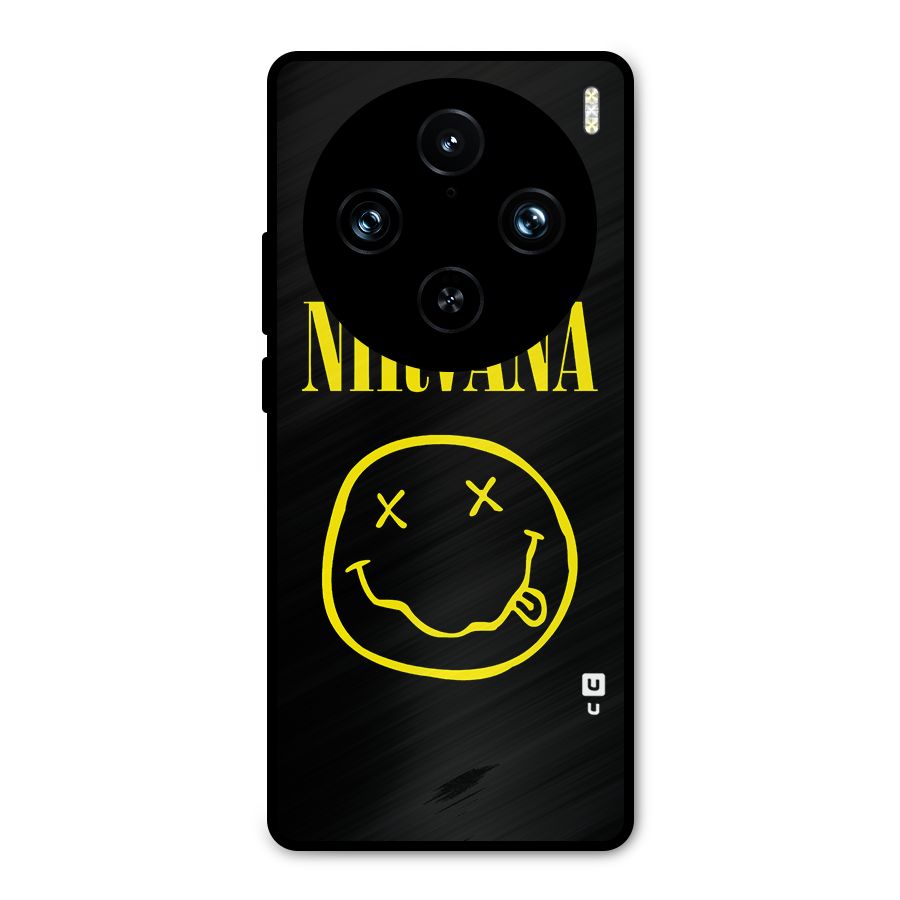 Nirvana Smiley Metal Back Case for Vivo X100 Pro
