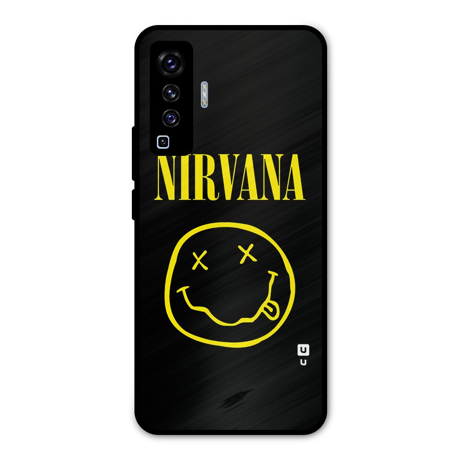 Nirvana Smiley Metal Back Case for Vivo X50