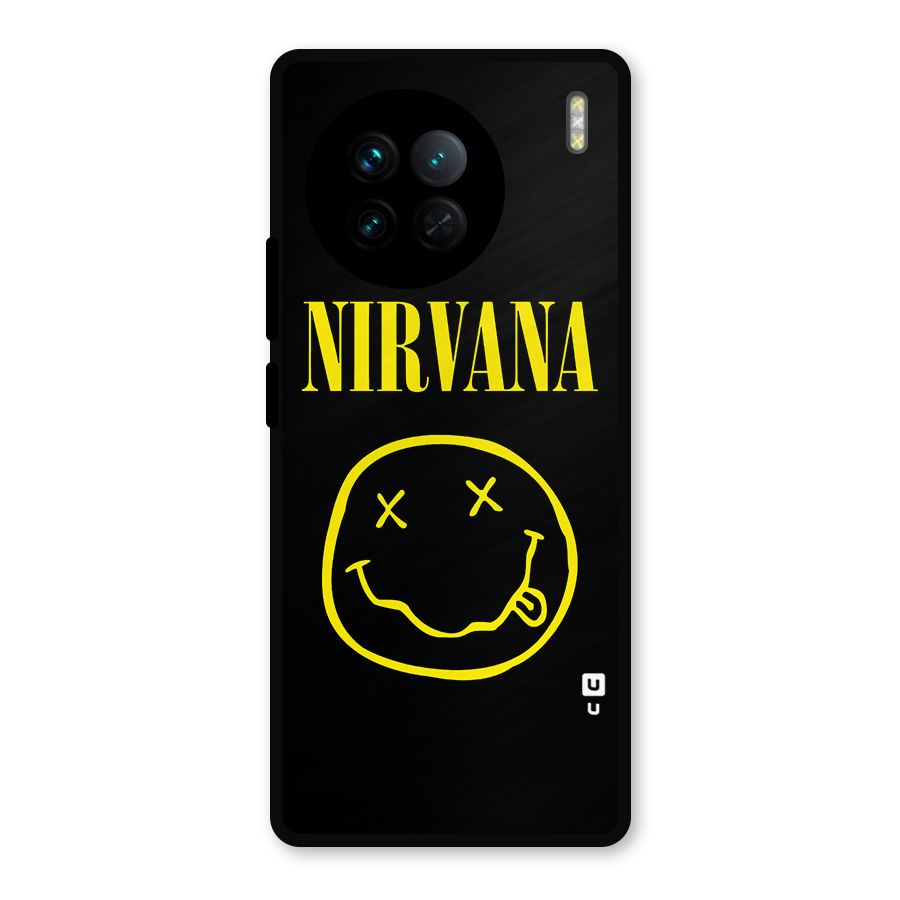 Nirvana Smiley Metal Back Case for Vivo X90