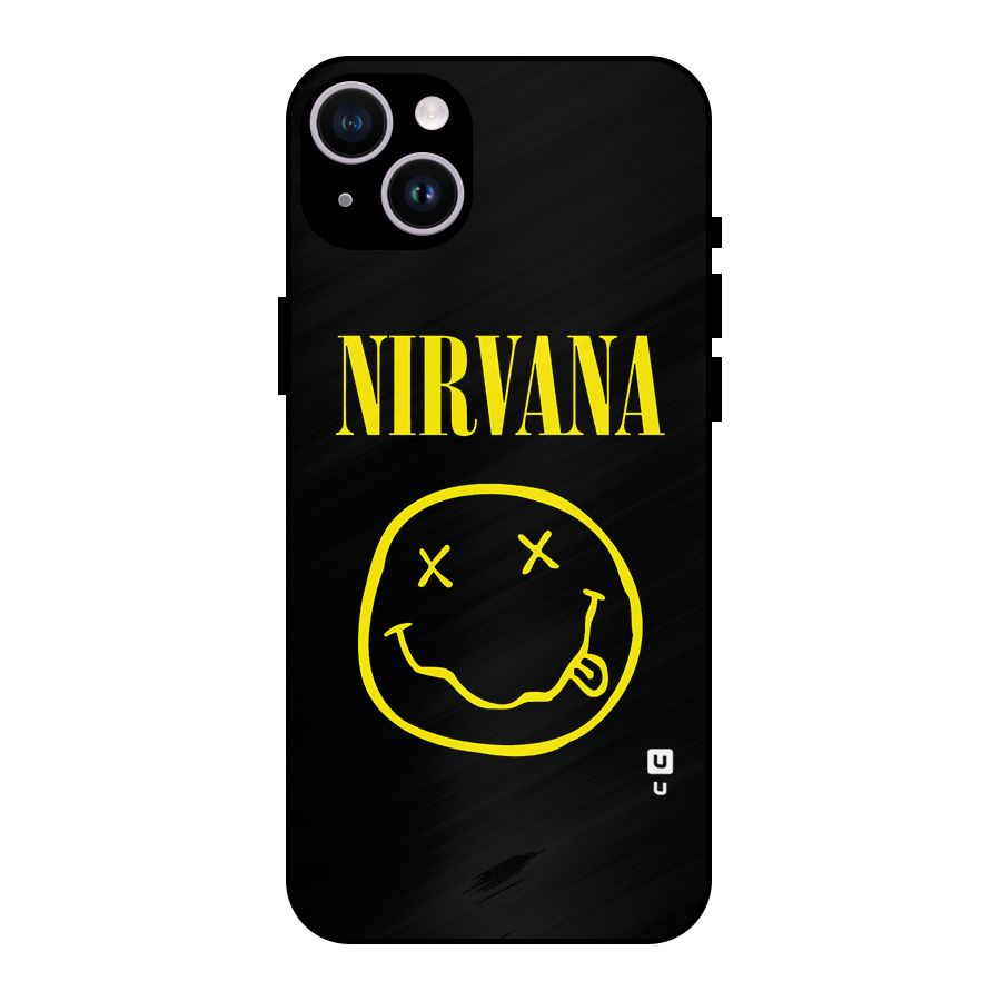 Nirvana Smiley Metal Back Case for iPhone 14 Plus