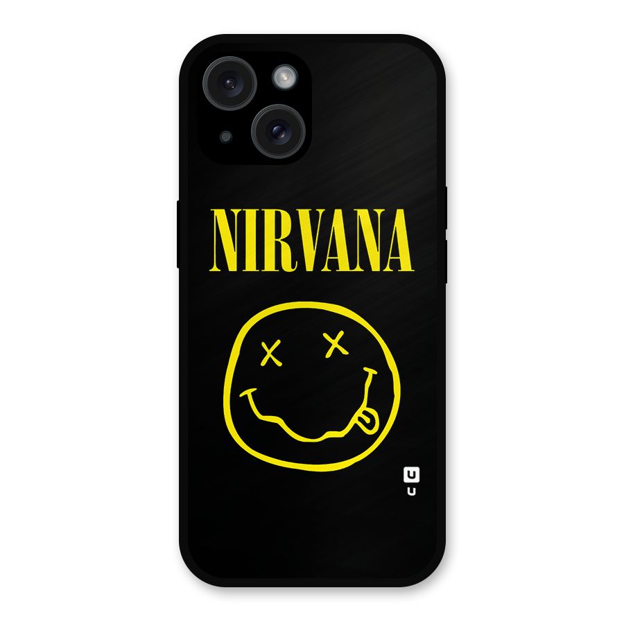 Nirvana Smiley Metal Back Case for iPhone 15