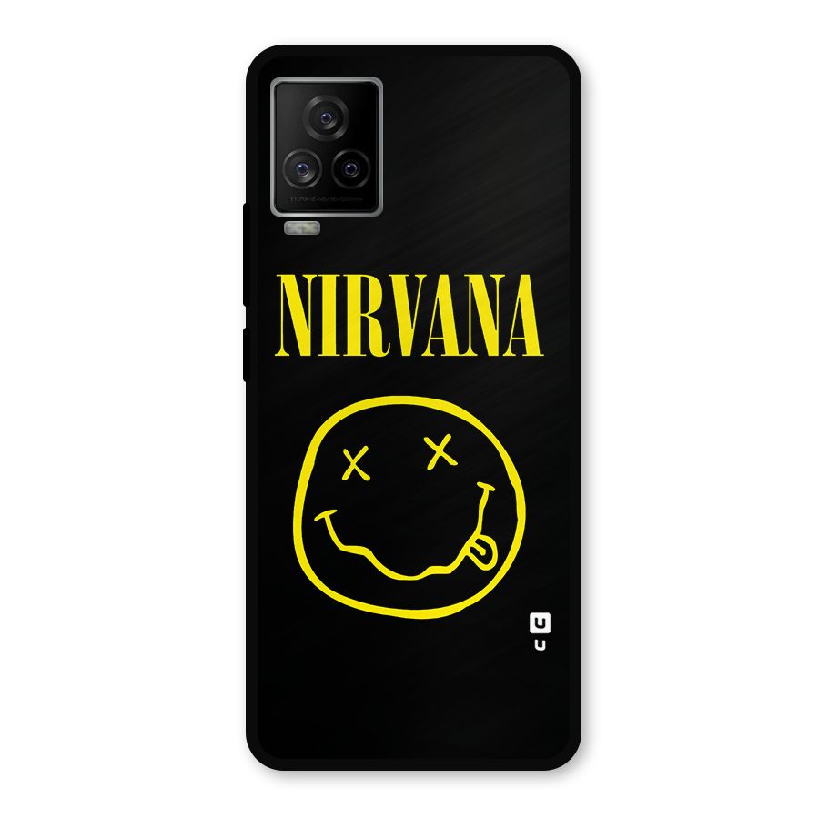 Nirvana Smiley Metal Back Case for iQOO 7 Legend 5G