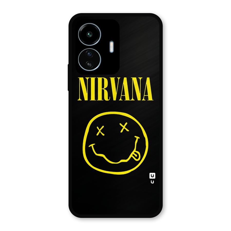 Nirvana Smiley Metal Back Case for vivo iQOO Z6 Lite 5G