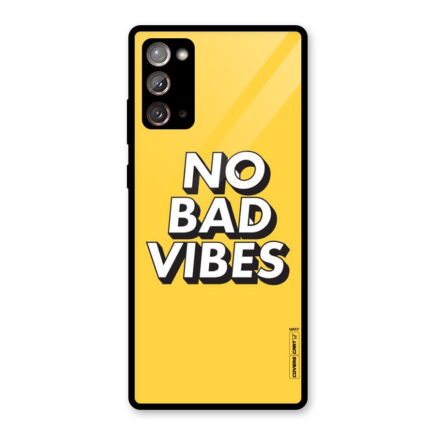 No Bad Vibes Glass Back Case for Galaxy Note 20