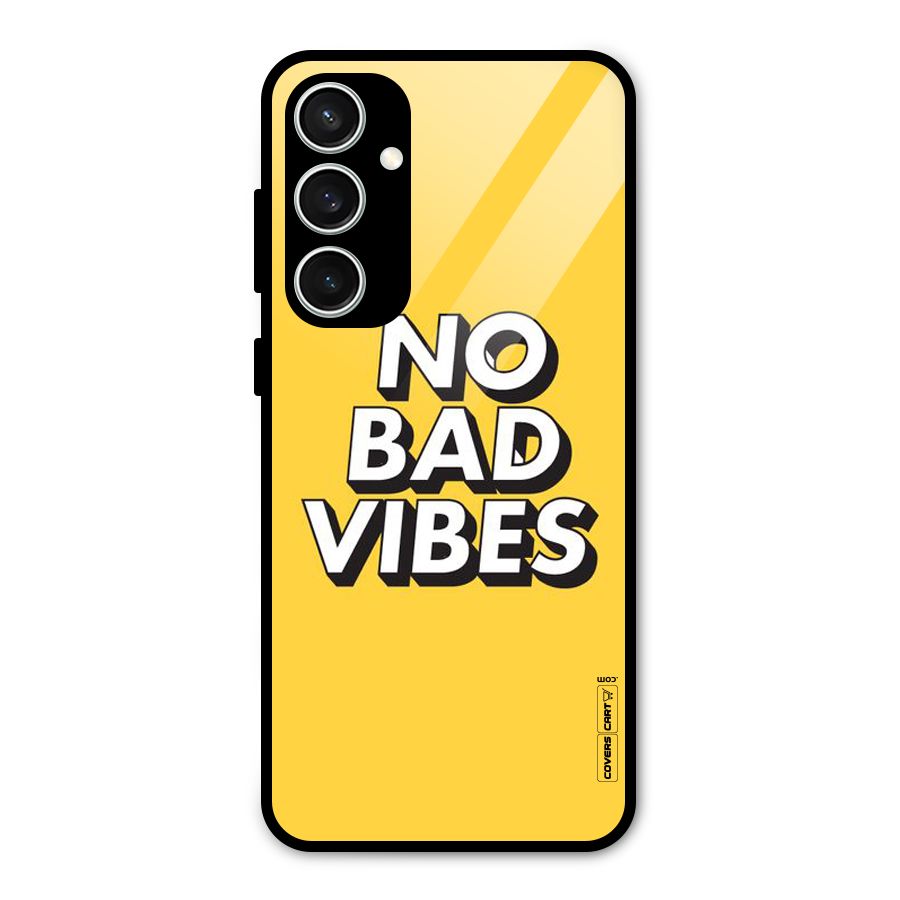 No Bad Vibes Glass Back Case for Galaxy S23 FE