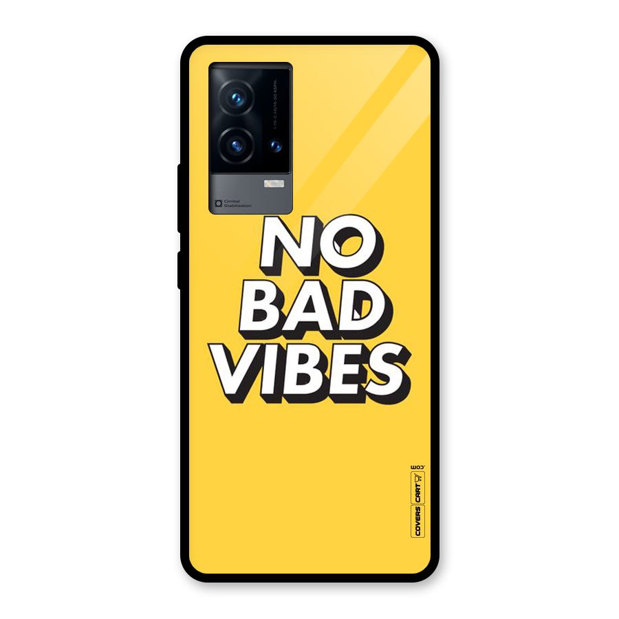 No Bad Vibes Glass Back Case for iQOO 9 5G