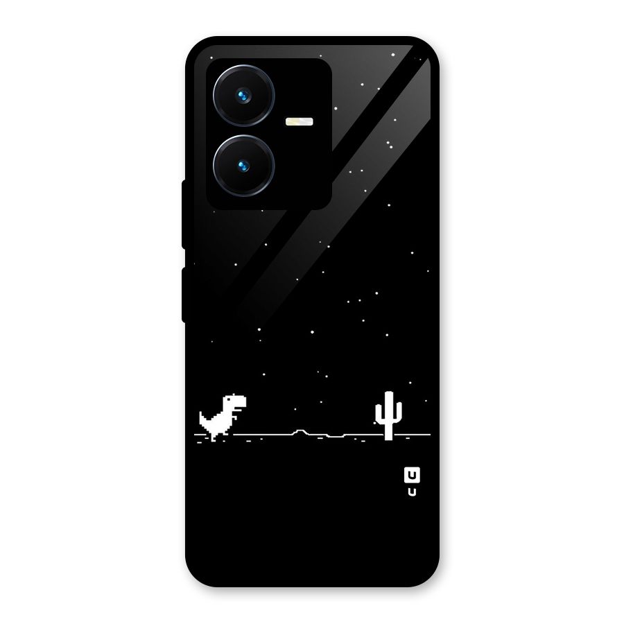 No Connection Night Glass Back Case for Vivo Y22s