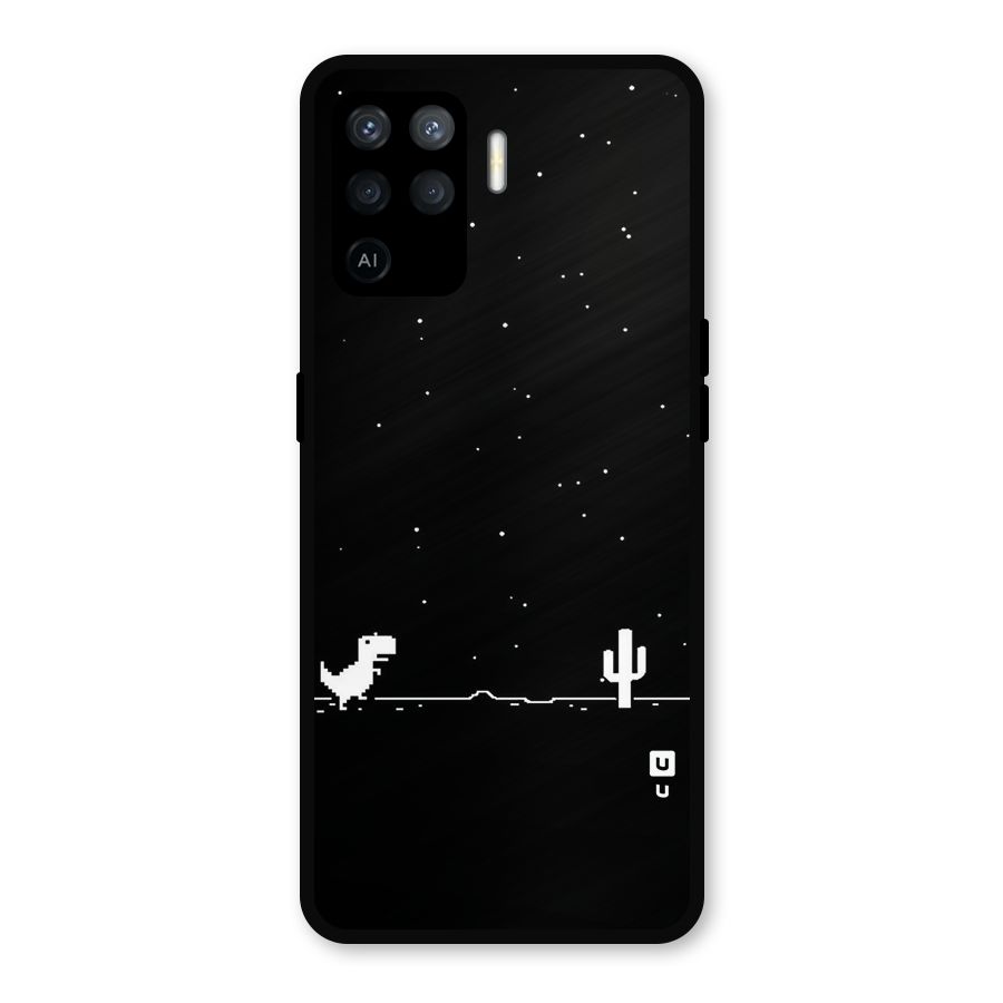 No Connection Night Metal Back Case for Oppo F19 Pro