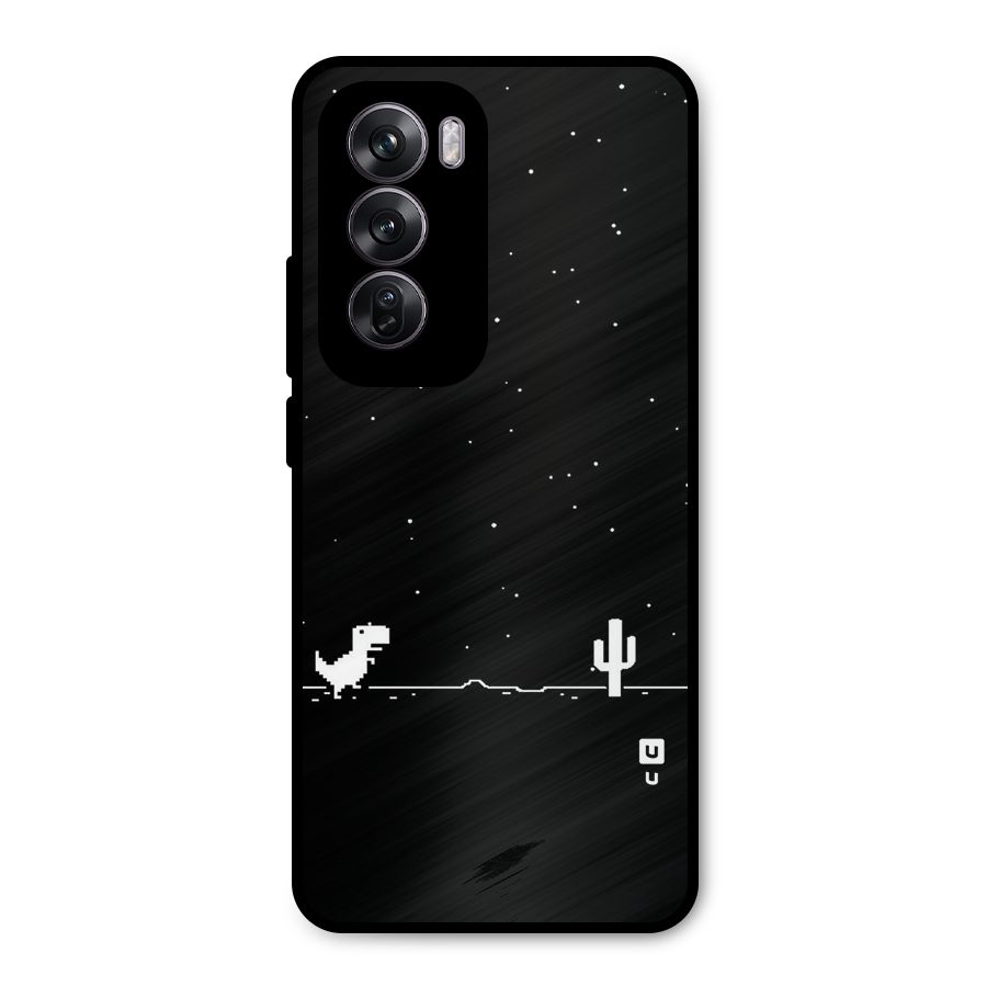 No Connection Night Metal Back Case for Oppo Reno12 Pro
