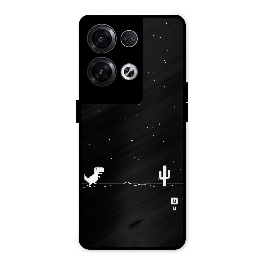 No Connection Night Metal Back Case for Oppo Reno8 Pro 5G