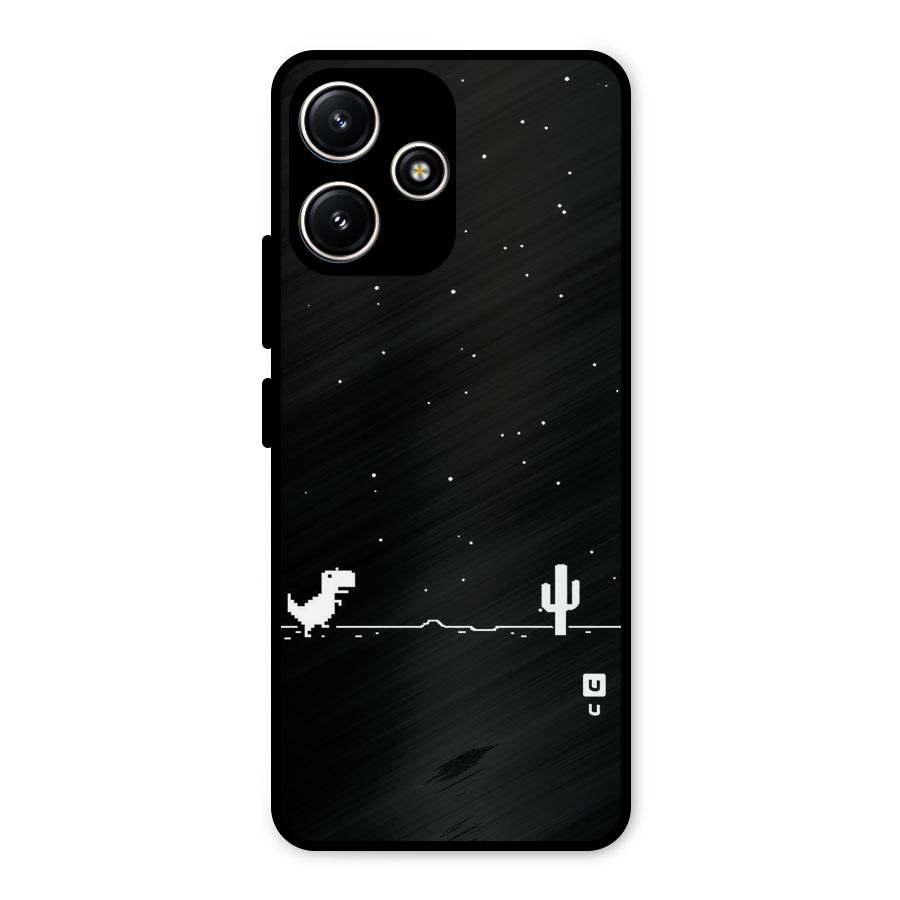No Connection Night Metal Back Case for Poco M6 Pro