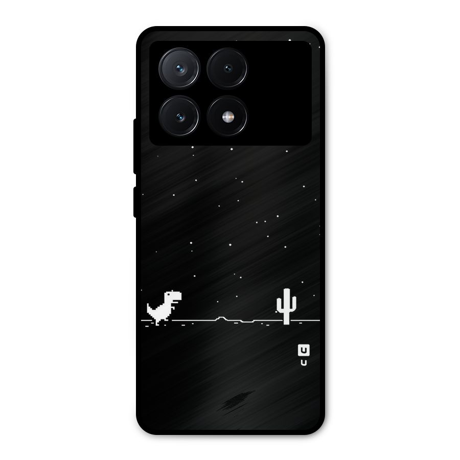 No Connection Night Metal Back Case for Poco X6 Pro